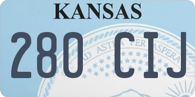 KS license plate 280CIJ