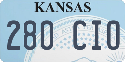 KS license plate 280CIO