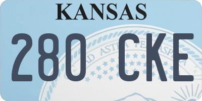 KS license plate 280CKE