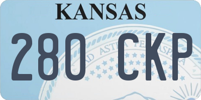 KS license plate 280CKP