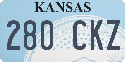 KS license plate 280CKZ