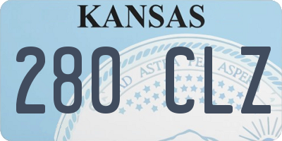 KS license plate 280CLZ
