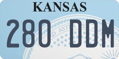 KS license plate 280DDM