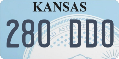 KS license plate 280DDO