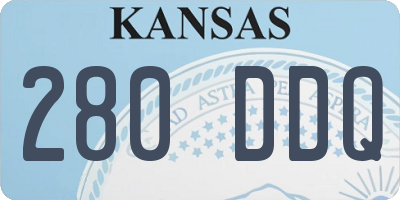 KS license plate 280DDQ