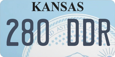 KS license plate 280DDR