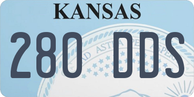 KS license plate 280DDS