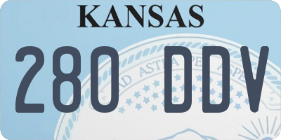 KS license plate 280DDV