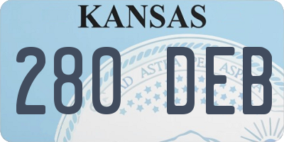 KS license plate 280DEB