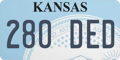KS license plate 280DED