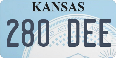 KS license plate 280DEE