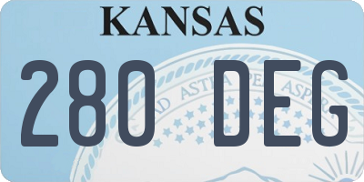 KS license plate 280DEG