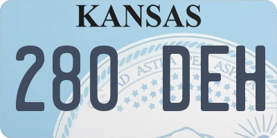 KS license plate 280DEH