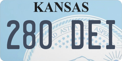 KS license plate 280DEI