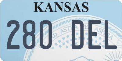KS license plate 280DEL