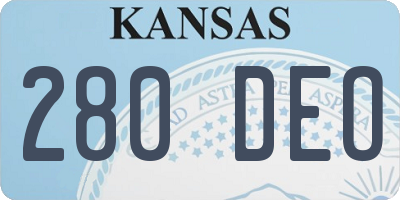 KS license plate 280DEO
