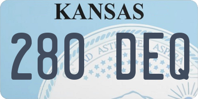 KS license plate 280DEQ