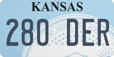 KS license plate 280DER