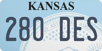 KS license plate 280DES