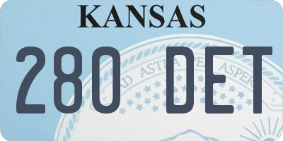 KS license plate 280DET