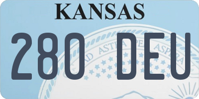 KS license plate 280DEU
