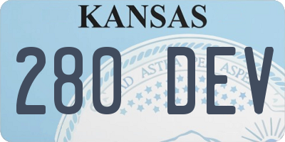 KS license plate 280DEV