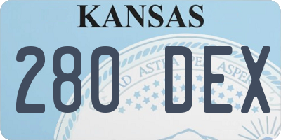 KS license plate 280DEX