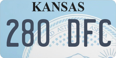 KS license plate 280DFC