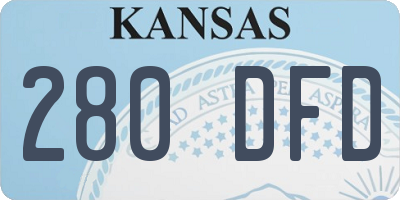 KS license plate 280DFD