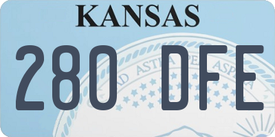 KS license plate 280DFE