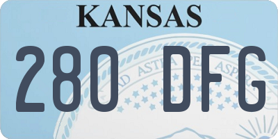KS license plate 280DFG