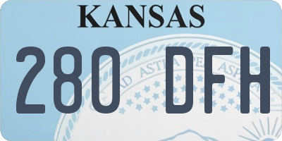 KS license plate 280DFH