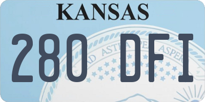 KS license plate 280DFI