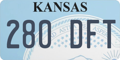 KS license plate 280DFT