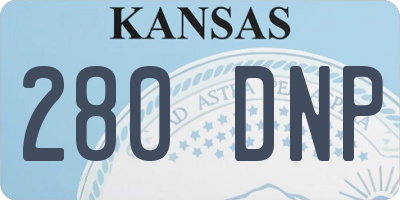 KS license plate 280DNP
