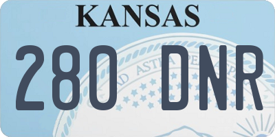 KS license plate 280DNR