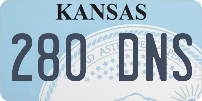 KS license plate 280DNS