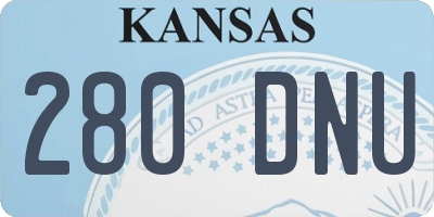 KS license plate 280DNU