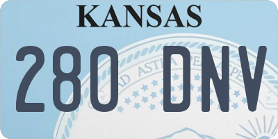 KS license plate 280DNV