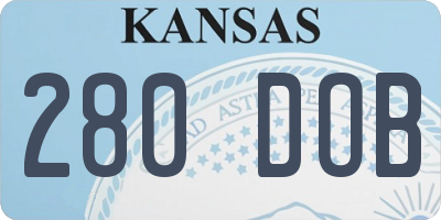 KS license plate 280DOB