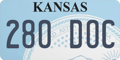 KS license plate 280DOC