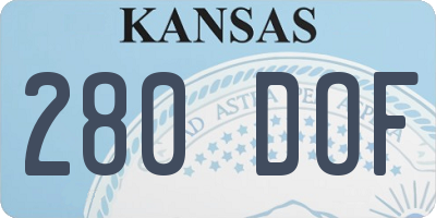 KS license plate 280DOF