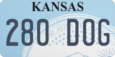 KS license plate 280DOG