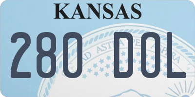 KS license plate 280DOL
