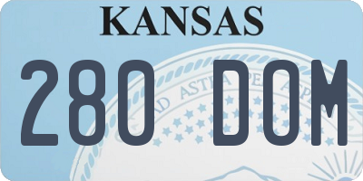 KS license plate 280DOM