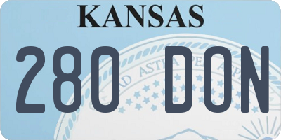 KS license plate 280DON