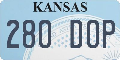 KS license plate 280DOP