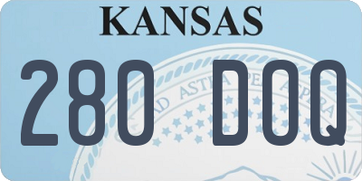 KS license plate 280DOQ