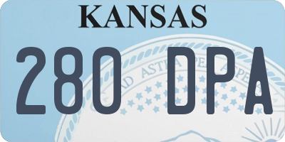 KS license plate 280DPA