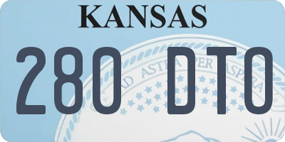 KS license plate 280DTO